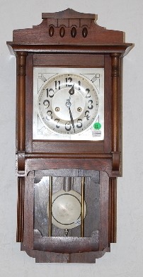 Walnut Berliner Style Wall Clock — Antique Clocks Price Guide