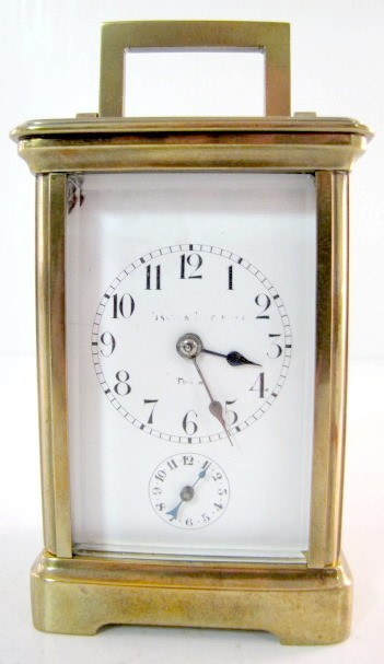 Signed 8 Day French Carriage Clock w/Alarm — Antique Clocks Price Guide