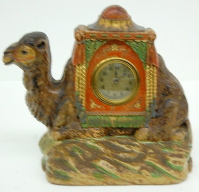 Lux Figural Carved Camel Clock — Antique Clocks Price Guide