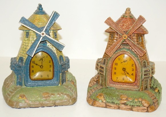 2 Lux Village Mill Alarm Clocks — Antique Clocks Price Guide