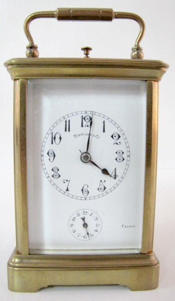 Tiffany Repeater French Carriage Clock w/Alarm — Antique Clocks Price Guide