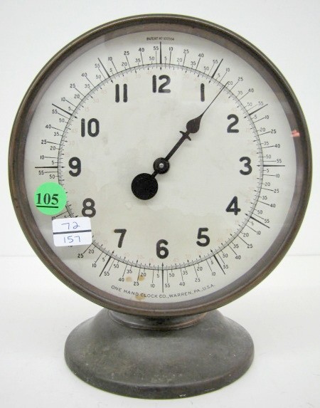 One Hand Clock Co. Warren, PA Clock — Antique Clocks Price Guide