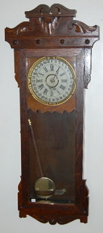 New Haven Oak Wall Calendar Clock — Antique Clocks Price Guide