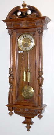 Engraved 2 Wt. German Vienna Regulator Clock — Antique Clocks Price Guide