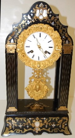 Vincenti M.O.P. Inlaid Empire Clock — Antique Clocks Price Guide