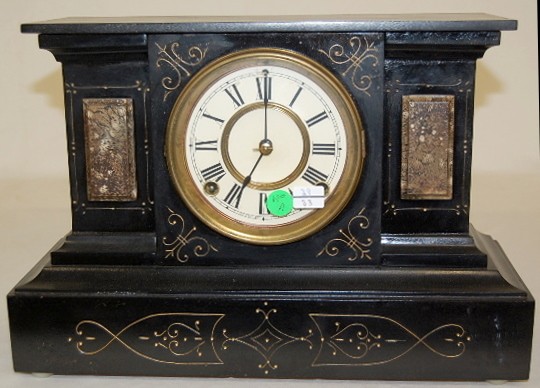 Ansonia Enameled Iron Ornate Mantle Clock — Antique Clocks Price Guide