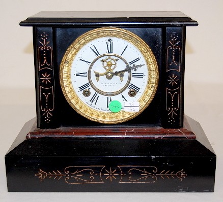 Ansonia "Madrid" Iron Case Mantle Clock — Antique Clocks Price Guide