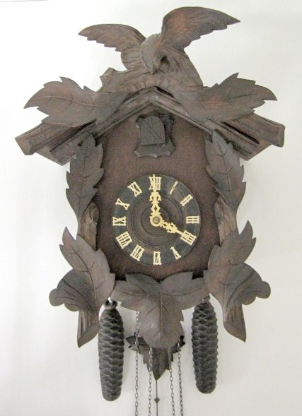 Eagle Top Carved Cuckoo Clock — Antique Clocks Price Guide