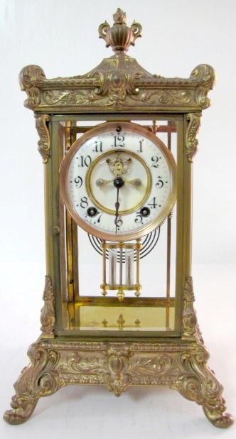 Ansonia "Elysian" 8 Day Crystal Regulator Clock — Antique Clocks Price Guide