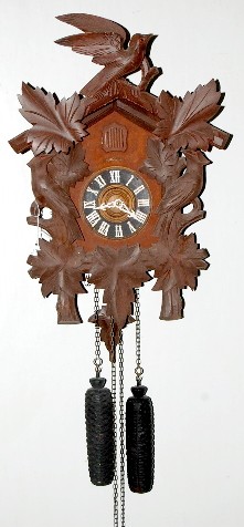 3 Wt. German 8 Day Bird Carved Cuckoo Clock — Antique Clocks Price Guide