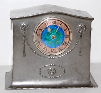 Lenzkirch English Pewter Dresser Clock — Antique Clocks Price Guide