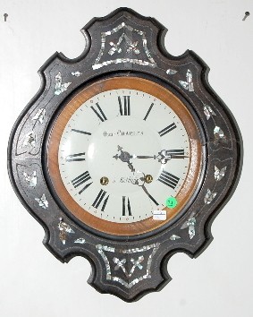 M.O.P. Inlaid French Picture Frame Clock — Antique Clocks Price Guide