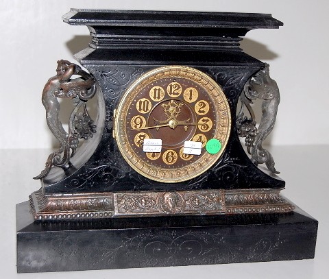 Ansonia "Rosalind" Iron Black Mantel Clock — Antique Clocks Price Guide