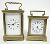 2 Antique Porcelain Dial Carriage Clocks