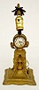 Metal Clock Lamp w/ Bear and Winged Figures