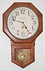 Sessions Oak Short Drop Schoolhouse Clock