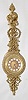 2 Piece Ornate Brass Hanging Clock