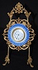 New Haven China and Metal Easel Clock