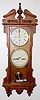 Oak Waterbury No. 33 Double Dial Calendar Clock