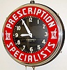 Glo Dial Pharmacy Advertising Neon Clock