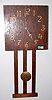 National Clock Mfg Mission Oak Hanging Clock