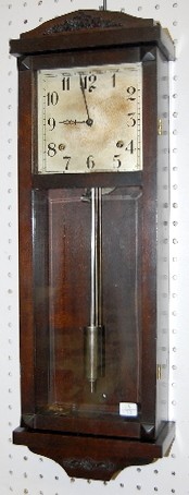 Mahogany Gilbert Wall Hanging Antique Clock — Antique Clocks Price Guide
