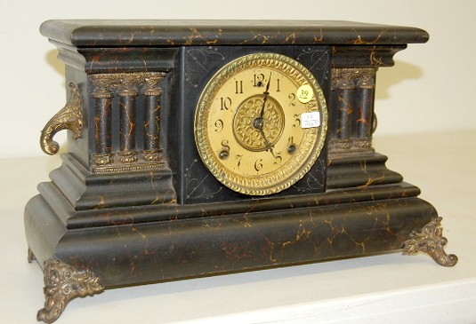 Gilbert Marbleized "London" Mantle Clock — Antique Clocks Price Guide