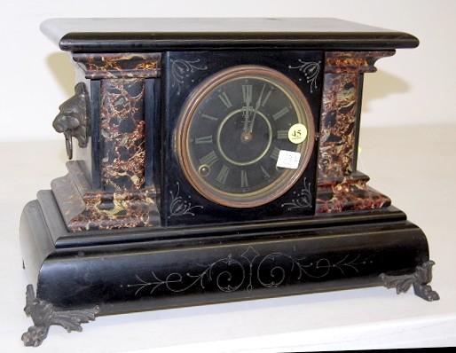Ingraham "Regent" Marbleized Mantle Clock — Antique Clocks Price Guide