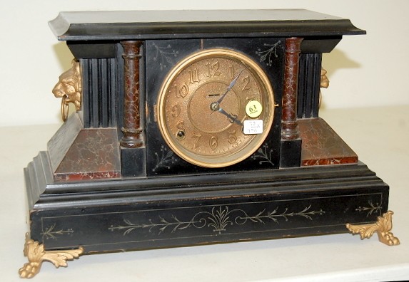 Adamantine Enameled Wood Clock — Antique Clocks Price Guide