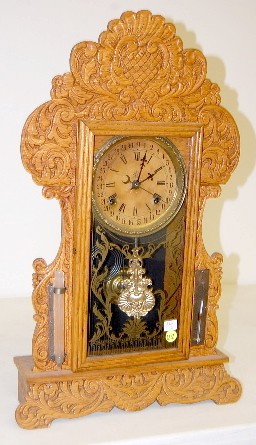 Waterbury Oak "Climax Variant" Calendar Clock — Antique Clocks Price Guide