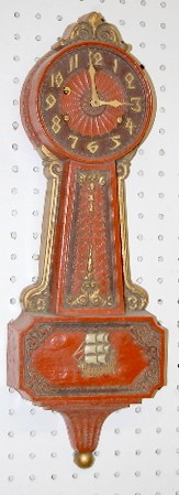 Colonial Craftwood Banjo Clock, Miller Clocks — Antique Clocks Price Guide