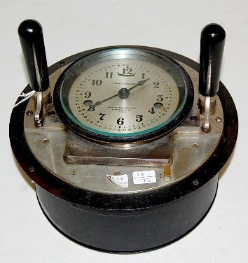 Antique Calculagraph Clock Metal and Wood — Antique Clocks Price Guide