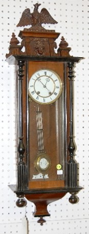 German Eagle Top Hanging R.A. Clock — Antique Clocks Price Guide