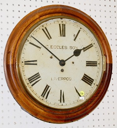 18" Liverpool Antique Fusee Gallery Clock — Antique Clocks Price Guide