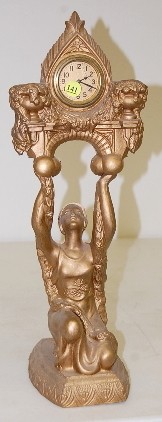 New Haven Metal Kneeling Lady Novelty Clock — Antique Clocks Price Guide