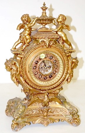 Ansonia "Lydia" Metal Mantle Clock — Antique Clocks Price Guide