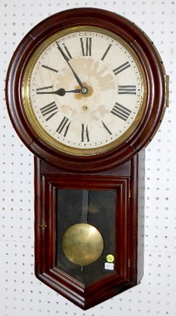 Antique Ansonia Round Top Schoolhouse Clock — Antique Clocks Price Guide