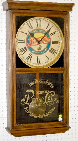 Gilbert Pepsi Cola Advertising Wall Clock — Antique Clocks Price Guide