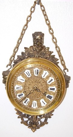 New Haven Hanging Brass Clock — Antique Clocks Price Guide
