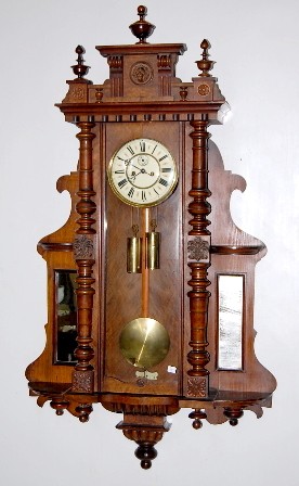 2 Wt. Mirror Side Vienna Regulator Clock — Antique Clocks Price Guide