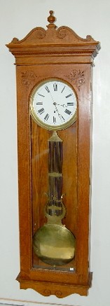 New Haven "Thornton" Pinwheel Jewelers Regulator Clock — Antique Clocks Price Guide