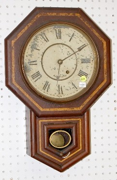 Seth Thomas Mahogany Octagon Short Drop Clock — Antique Clocks Price Guide