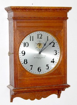Antique Carved Oak Self Winding Gallery Clock — Antique Clocks Price Guide