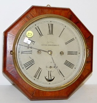 Rosewood Lever Escapement Octagon Wall Clock — Antique Clocks Price Guide