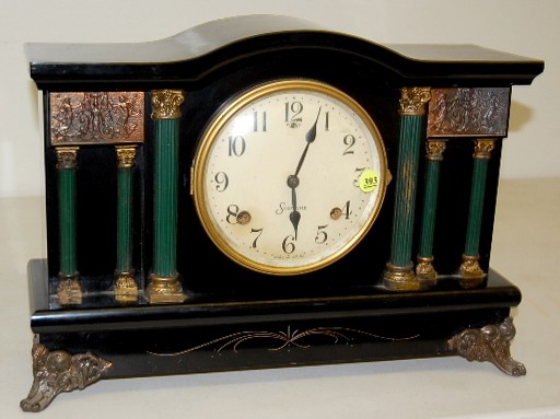 Sessions Black Enamel "Putnam" Mantle Clock — Antique Clocks Price Guide