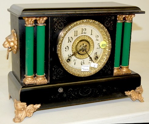 Ingraham Black Enamel "Climax" Mantle Clock — Antique Clocks Price Guide