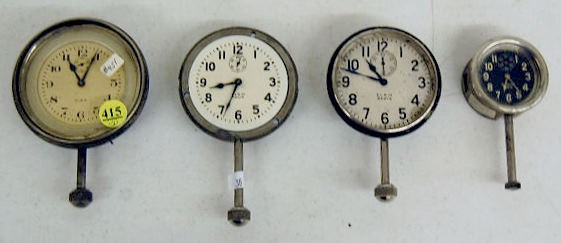 4 Antique Elgin Automobile Clocks, As Is — Antique Clocks Price Guide