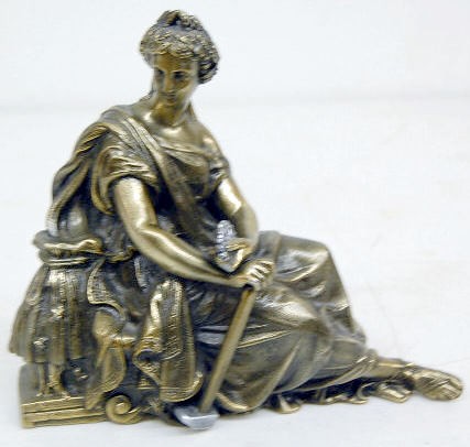 Metal Industry W/ Gear and Hammer Clock Statue — Antique Clocks Price Guide