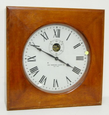 Self Winding Clock Co. Square Gallery Clock — Antique Clocks Price Guide