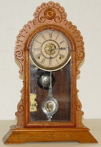 Antique Walnut Kitchen Clock w/ Alarm — Antique Clocks Price Guide